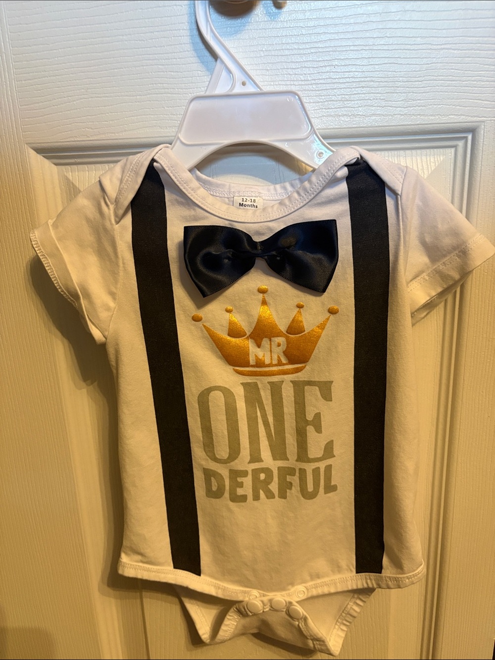 Mr ONEderful one year old birthday outfit